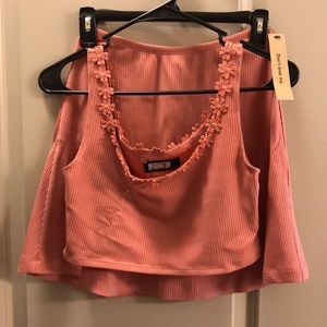 Reformation two piece Daisy set in Rose.